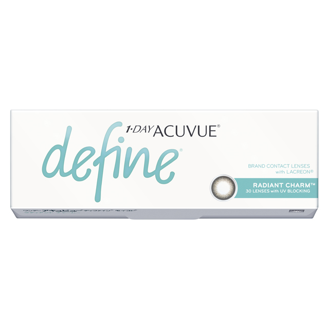 ワンデー アキュビュー ディファイン モイスト ラディアントチャーム グレー