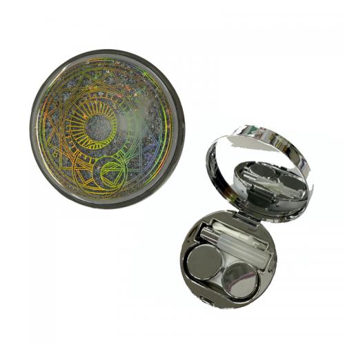 魔法陣柄グリッターレンズケース(K1925)シルバー