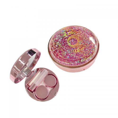 魔法陣柄グリッターレンズケース(K1925)ピンク