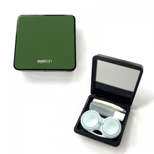 シンプルツートーンレンズケース(K1829)グリーン